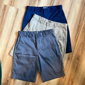 Nike Men's Flat Front Shorts - Navy, Khaki, Gray